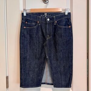 7 Seven for All Mankind vintage Y2K dark denim pencil skirt 24 NWOT